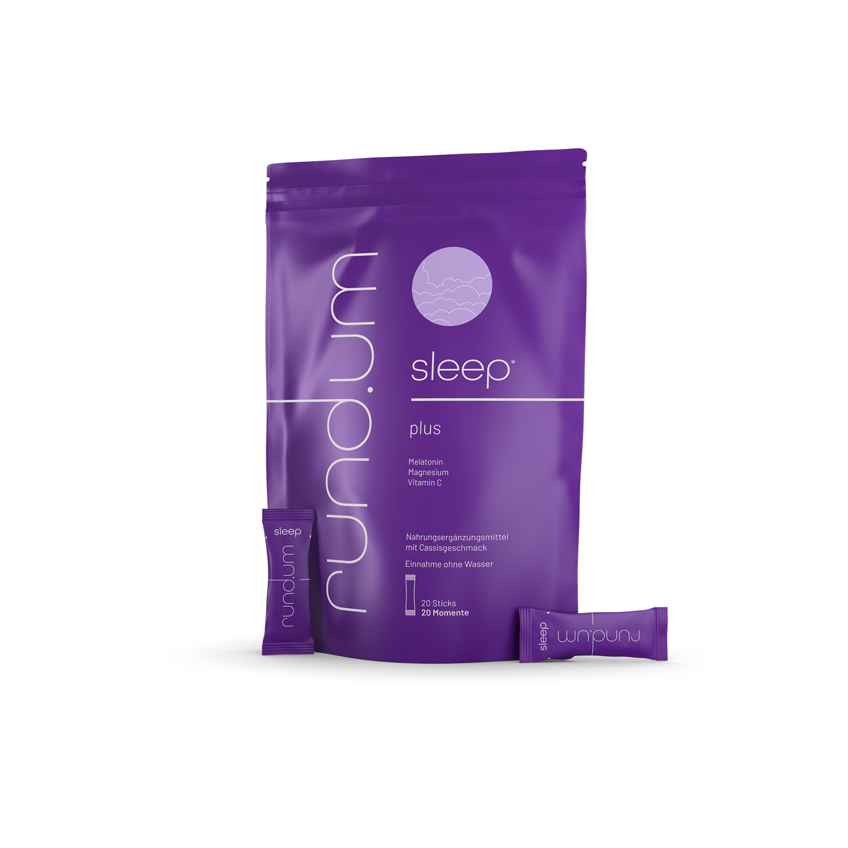 rund.um® sleep - Nahrungsergänzungsmittel mit Melatonin Pulver bei Schlafmangel und Schlaflosigkeit