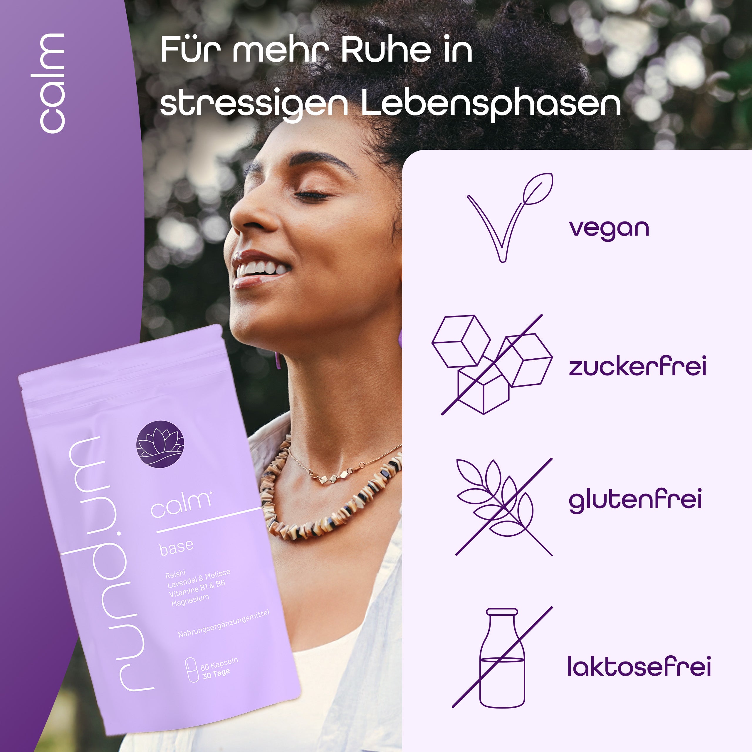 rund.um calm ist vegan. zuckerfrei, glutenfrei und laktosefrei