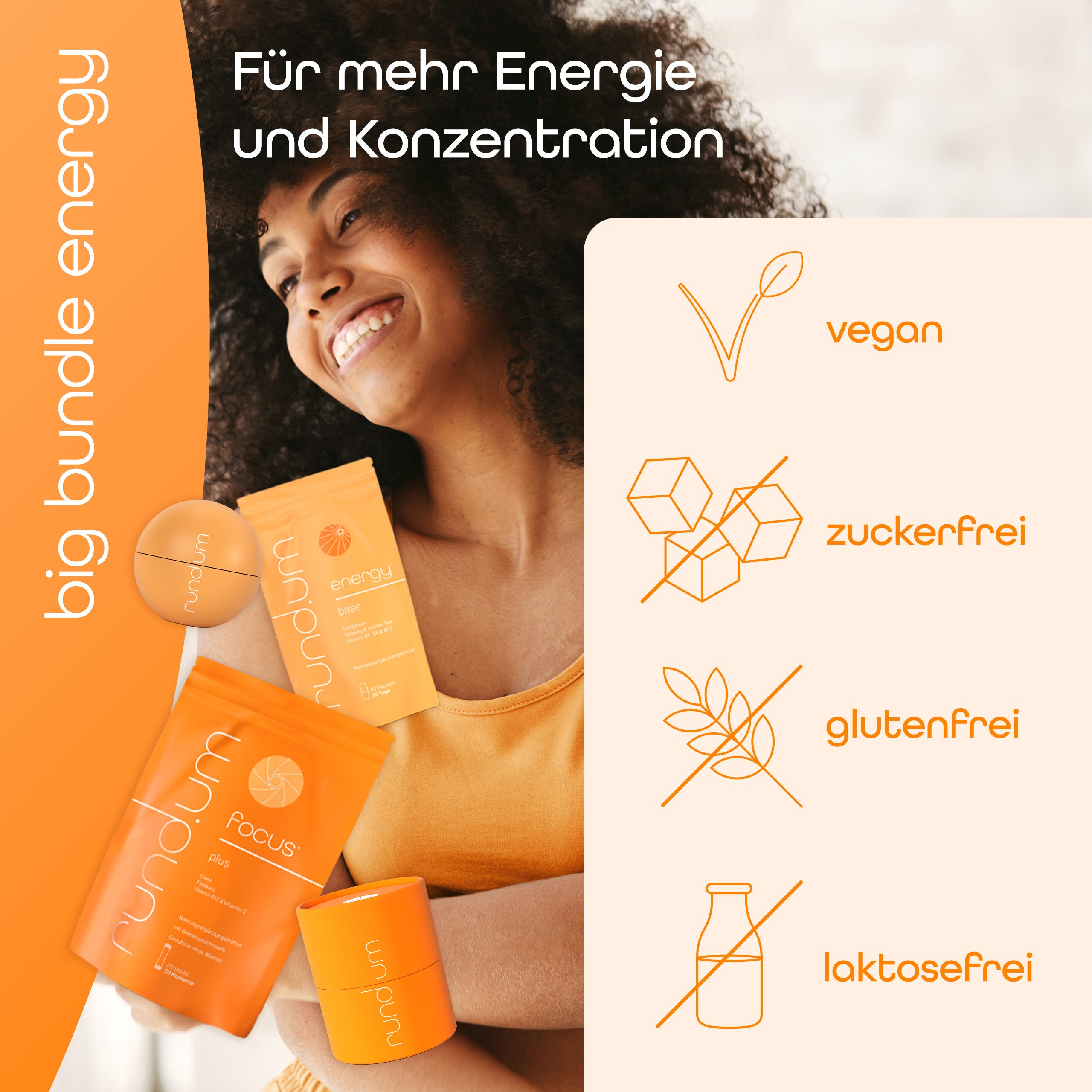 rund.um big energy bundle ist vegan, zuckerfrei, glutenfrei und laktosefrei