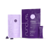 Verpackung von Nahrungsergänzungsmitteln der Marke „rundum“: Links „calm base“ in hellvioletter Verpackung für Entspannung, rechts „sleep plus“ in dunkellila Verpackung mit Stick-Packungen für Schlafunterstützung.