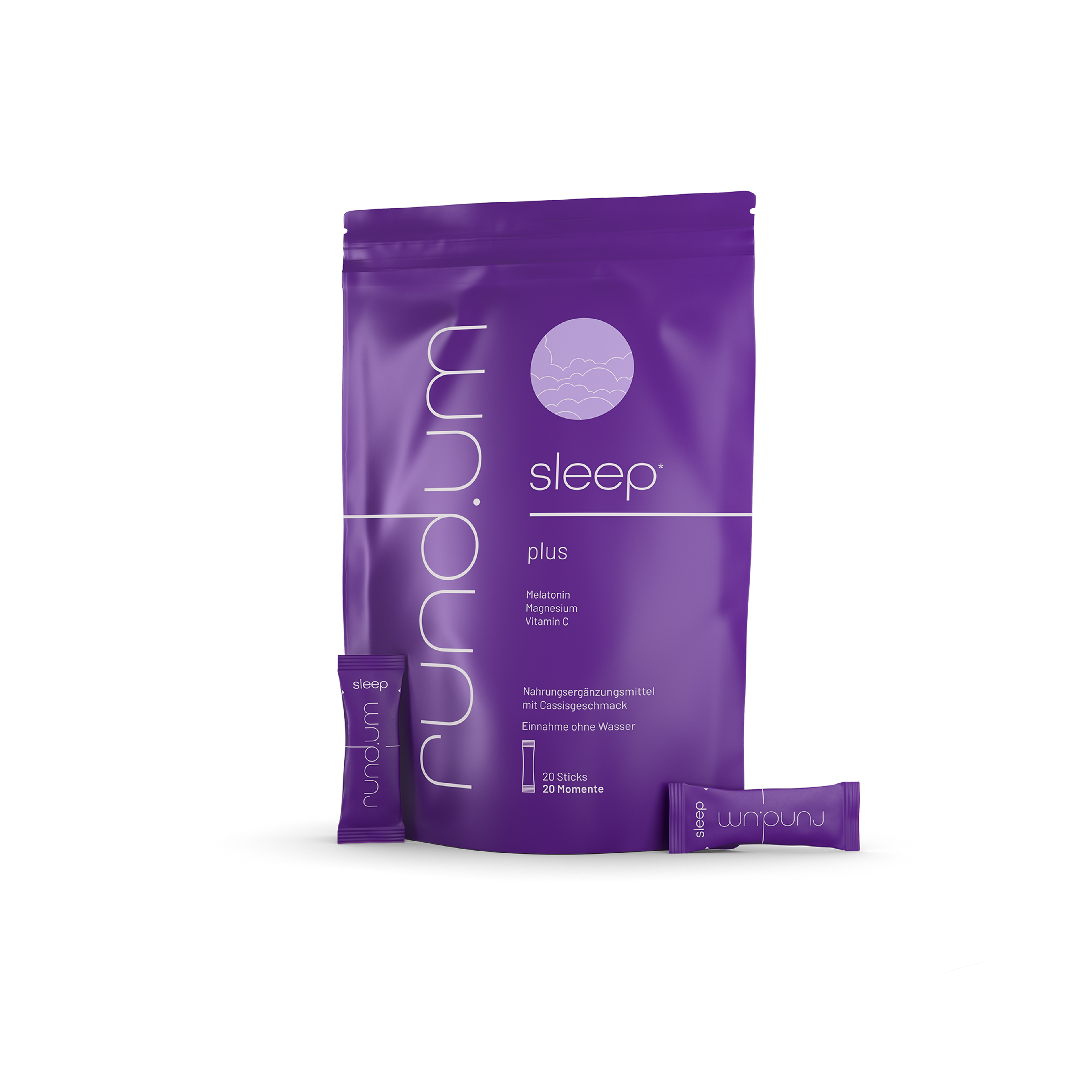 rund.um® sleep - Nahrungsergänzungsmittel mit Melatonin Pulver bei Schlafmangel und Schlaflosigkeit
