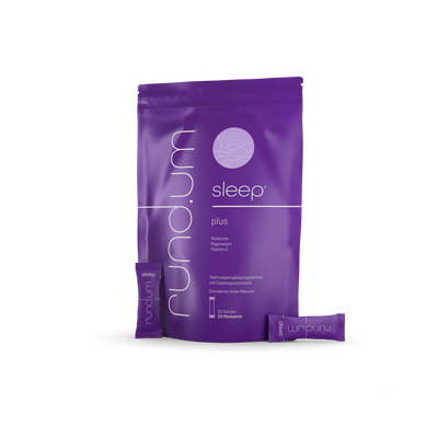 rund.um® sleep - Nahrungsergänzungsmittel mit Melatonin Pulver bei Schlafmangel und Schlaflosigkeit